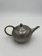 Vintage Mid Century Royal Holland Pewter KMD TIEL Tea Pot w/ Wrapped Handle picture