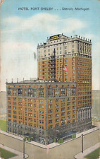 Detroit MI Michigan, Hotel Fort Shelby Advertising, Vintage Postcard picture