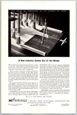 1943 Fairchild Airplanes Vintage Ad Aircraft Plywood Construction Duramold picture