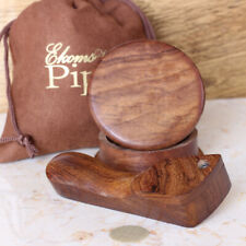 Curved W Hand Crafted Premium Wood Smoking Pipe & Premium wood Grinder with Bag picture