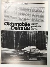 MISC1879 Vintage Article Road Test 1987 Oldsmobile Delta 88 Apr 1987 5 page picture