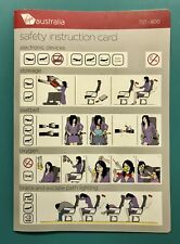 VIRGIN AUSTRALIA SAFETY CARD —737-800 picture