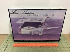 die cast Conoco Aviation FORD Tri-Motor airplane bank NIB #11 in series picture