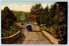 Port Jervis New York NY Postcard Milford Auto Stage Way c1910's Vintage Antique picture