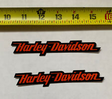 2 Pack Harley-Davidson Decals Stickers Orange/Black picture