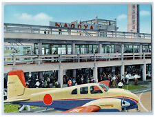 Japan Postcard Nagoya Air Port Tokyo Waiting Area JA5022 Airplane c1950's picture