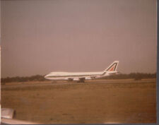Alitalia Airlines Boeing 747 on runway color photo 1980 picture