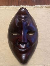 Vintage Thai Hand Carved Theater Mask Comedy Tragedy Reversible Wood Thailand picture