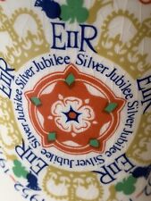 Queen of England Coffee Tea Mug Cup Silver Jubilee 52-77 Vintage Fordham Pottery picture
