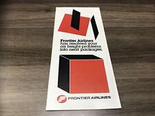 Frontier Airlines Cargo Brochure picture
