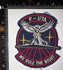 Cold War USAF US Air Force F-117A We Rule The Night Patch picture