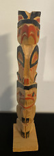 Vintage Pacific Northwest Small Hand Carved Totem picture