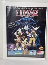 1992 Lunar Silver Star Sega CD Print Ad/Poster Original Official Art Authentic picture