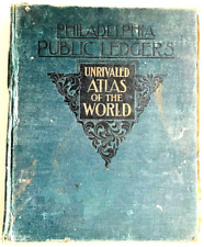 Philadelphia Public Ledger's Unrivaled Atlas of the World 1899 Hardback OLD MAPS picture