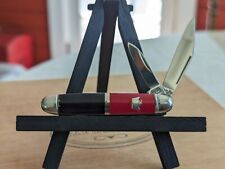 Vintage Imperial Black+Red Stainless Folding 2-Blade Pocket Knife USA 2170537 picture