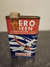 Vintage Aero Sheen Airplane Aircraft Wax Full NOS Can Graphics Advertising picture