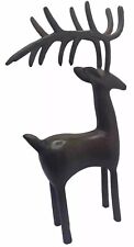 Bronze Reindeer Deer Statue Figurine Vintage MCM Decor 10”  picture