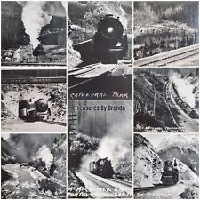 POSTCARD RPPC Canadian Pacific Railway CPR Railroad Trains Passenger Freight Lot picture