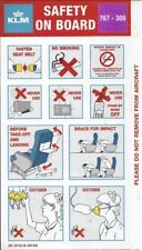 KLM Boeing 767-300 Safety Card  RARE  picture