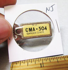 no date New Jersey CMA504 DAV Mini License Plate tag key chain Disabled Am Vet  picture