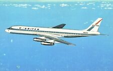 United Air Lines DC 8 Jet Mainliner airline issued Airplane Postcard picture