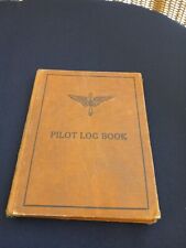 Vintage Flight Log Book 1938 to 1941 Named Pilot Neat Aviation Airplane picture