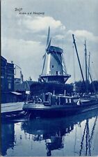 Vtg Delft South Holland Netherlands Molen a.d. Haagweg Windmill 1910s Postcard picture