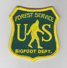 US Forest Service Bigfoot Department embroidered patch Sasquatch picture