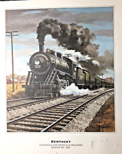 Vintage KENTUCKY Louisville and Nashville Railroad  Engine No. 247 Art Print picture