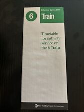 NYCT Mta Train Timetable Spring 2000 6 Train NYC Subway picture