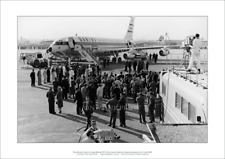 Qantas First Boeing 707 A2 Art Print – 1959 Arrival Sydney – 59 x 42 cm Poster picture