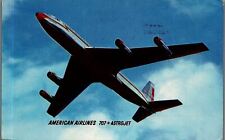 VINTAGE AMERICAN AIRLINES 707 ASTROJET AIRPLANE PHOTOCHROME POSTCARD 38-157 picture