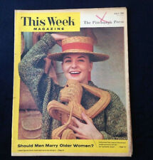 THIS WEEK Magazine - July 6, 1958 - Joanne Woodward Cover Photo, Men Older Women picture