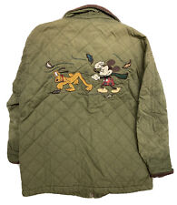 Vintage Rare Disney Store Hunting Quilted Chore Jacket Adult M *See Description* picture