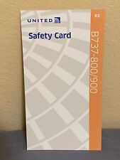 United Airlines Boeing 737 -800/900 Aircraft Passenger Safety Card R2 GREAT  picture