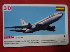 IBERIA SPAIN AIRLINES DC 10-30  playing card  vintage one card picture