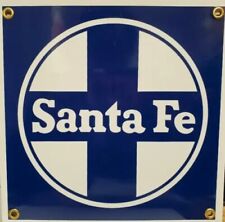 Railway Signs - Santa Fe - Blue and White - 8 x 8 - Made in the U.S.A. picture