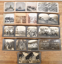 LOT of 17 Antique Stereo Viewer Slides Government Military War WWI picture