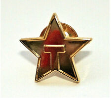 Texaco T Star Oil & Gas Brass Employee Award Hat Lapel Pin NOS New  picture