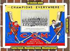 Metal Sign - 1933 CCM Hockey Skates- 10x14 inches picture