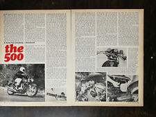 Vintage 1971 Honda 750 Four & 500 FOur Motorcycle 2-Page Original Article 324 picture