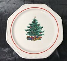 SEARS IRONSTONE USA OCTAGON HOLIDAY CHOP PLATE PLATTER CHRISTMAS TREE GUC picture