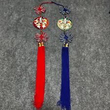 NEW Korean Traditional Wall Decor Blue Red Tassel Set picture