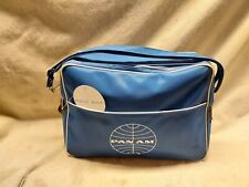 BLUE ZIPPERED PAN AM CARRY ON BAG WITH AFTERMARKET TAG USED 15