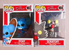 Two Funko Pops The Simpsons Itchy #903 And Scratchy #904  picture