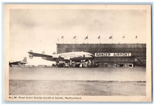 1949 K.L.M. Royal Dutch Airlines Aircraft at Gander Newfoundland Canada Postcard picture