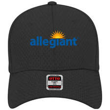 Allegiant Airlines Classic 1990s Logo Adjustable Black Mesh Baseball Cap Hat New picture