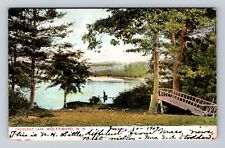 Wolfeboro NH-New Hampshire, Crescent Lake, Antique, Vintage Souvenir Postcard picture