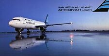 Rare Afriqiyah Airways Libya Flight plan Timetable Tripoli - Dusseldorf  8x4 picture