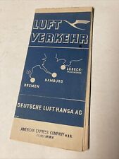 Luft Hansa Lufthansa April 1929 AIRLINE TIMETABLE SCHEDULE Brochure flight Map picture